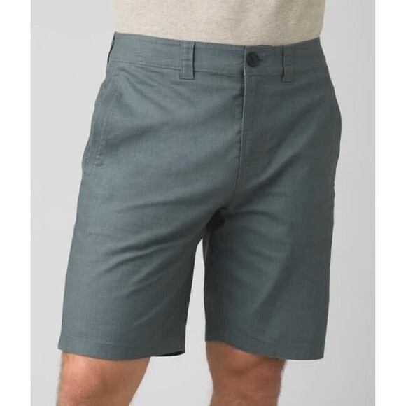 New Mens Prana Shorts 32 X 8 Marlon Chino NWT Casual Organic Blue Reed Office
